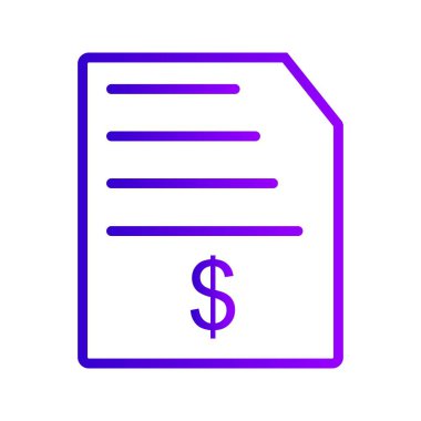 Fatura vektör simge işareti simge vektör çizim kişisel ve ticari kullanım için..