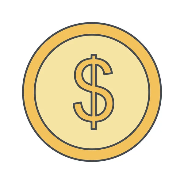 Münzvektor Symbol Zeichen Vektor Illustration Für Den Persönlichen Und Kommerziellen — Stockvektor
