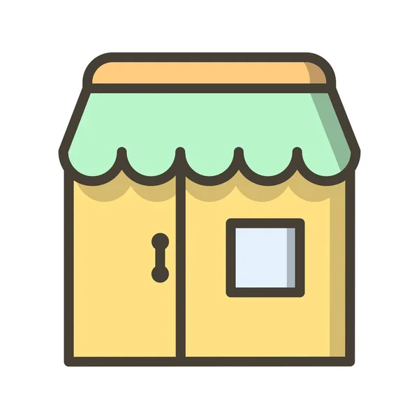 Tienda Icono Vector Icono Signo Ilustración Vector Para Uso Personal — Vector de stock