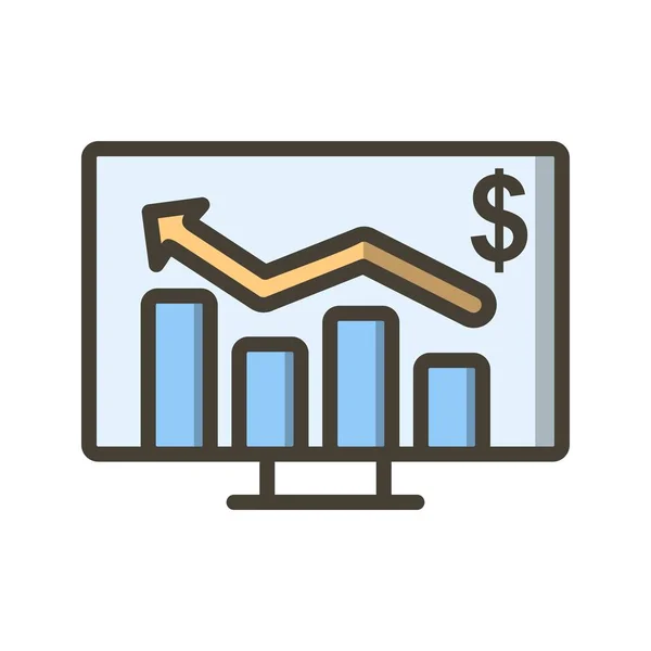 Business Chart Vector Icon Sign Icon Vector Illustration For Personal And Commercial Use..