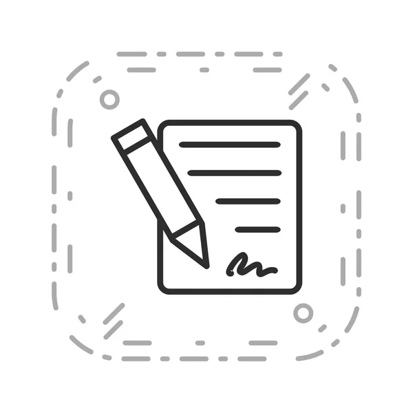 Contract Vector Icon Signaal Pictogram Vectorillustratie Voor Persoonlijk Commercieel Gebruik — Stockvector