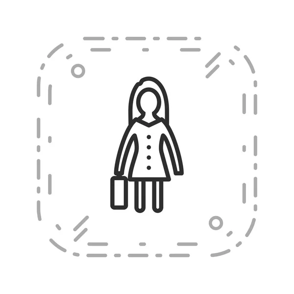 Жінки Портфелем Векторні Значки Векторні Ілюстрації Особистого Комерційного Використання — стоковий вектор