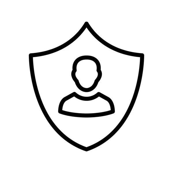 Illustration Vectorielle Icône Signe Icône Protection Entreprise Pour Usage Personnel — Image vectorielle