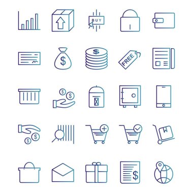 E-ticaret vektör Icon Set