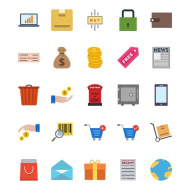 E-ticaret vektör Icon Set