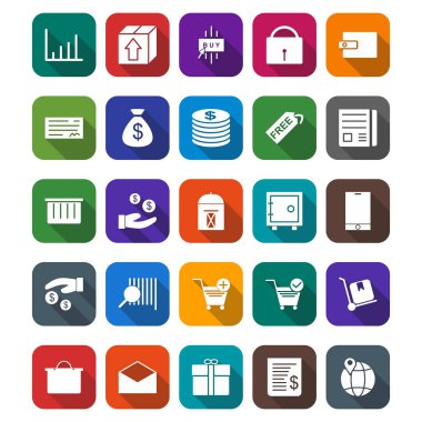 E-ticaret vektör Icon Set