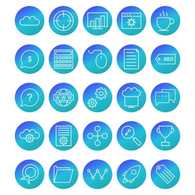 SEO optimizasyonu ve pazarlama vektör simgeler Se