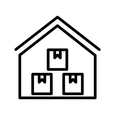 Depolama depo vektör simge işareti simge vektör çizim kişisel ve ticari kullanım için..