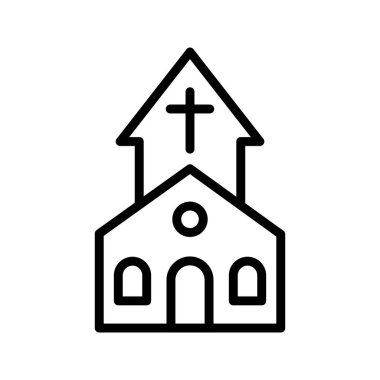 Kilise vektör simge işareti simge vektör çizim kişisel ve ticari kullanım için..