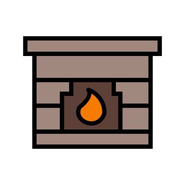 Yangın yeri vektör simge işareti simge vektör çizim kişisel ve ticari kullanım için..