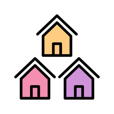 Mahalle vektör simge işareti simge vektör çizim kişisel ve ticari kullanım için..