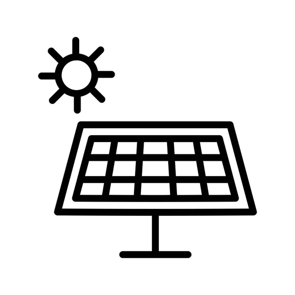 Solenergi Vektor Ikonen Logga Ikonen Vektorillustration För Personligt Och Kommersiellt — Stock vektor