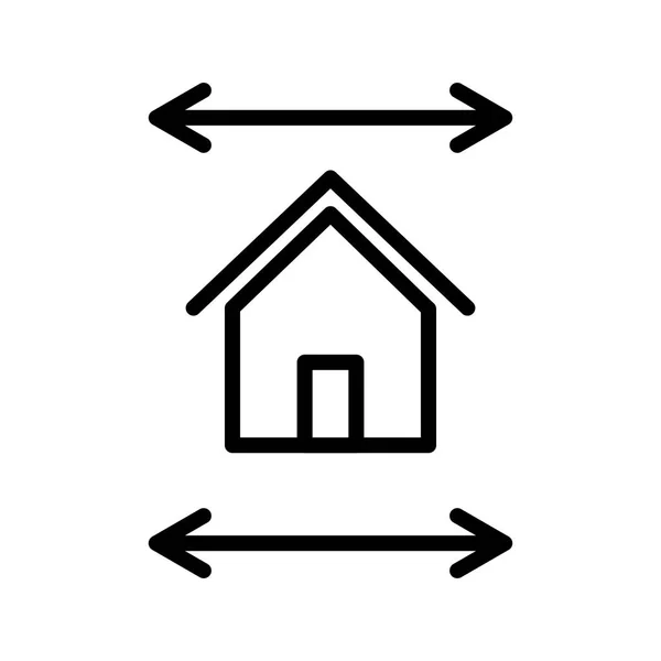 Immobilien Blaupause Vektor Symbol Zeichen Symbol Vektor Illustration Für Den — Stockvektor