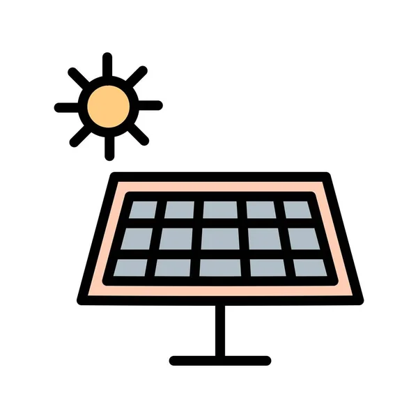 Illustration Vectorielle Icône Signe Icône Vecteur Énergie Solaire Pour Usage — Image vectorielle