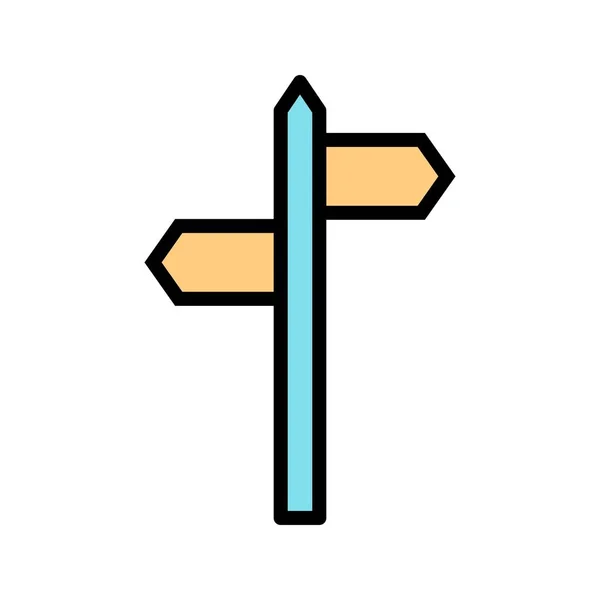 Anfahrtsbeschreibung Vektor Icon Zeichen Icon Vektor Illustration Für Den Persönlichen — Stockvektor