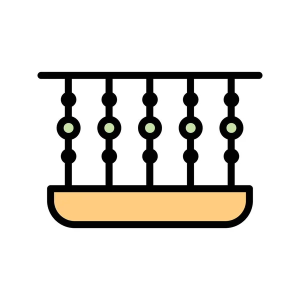 Balkon Vector Icon Signaal Pictogram Vectorillustratie Voor Persoonlijk Commercieel Gebruik — Stockvector