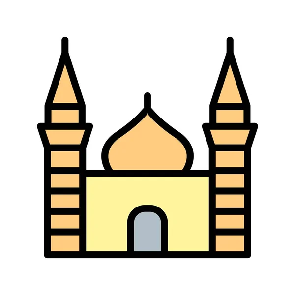 Moschee Vektor Icon Zeichen Icon Vektor Illustration Für Den Persönlichen — Stockvektor