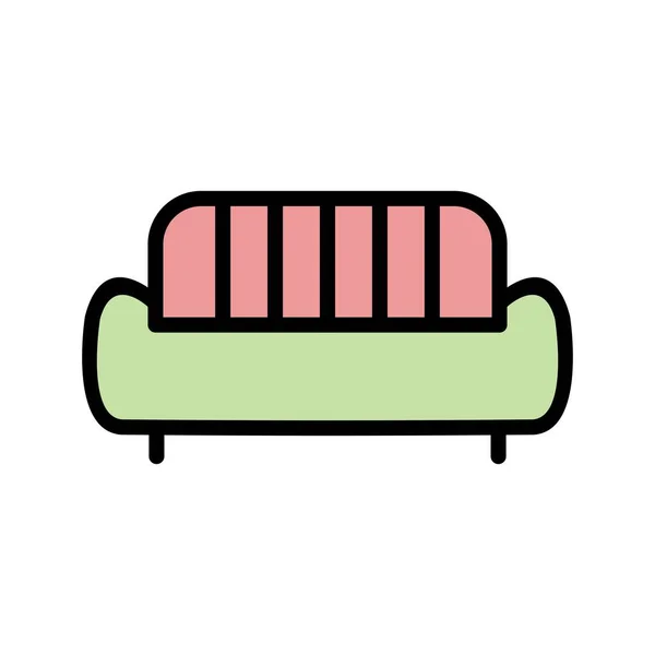 Sofa Vector Icon Sign Icon Vector Illustration Personal Commercial Use — Stock Vector