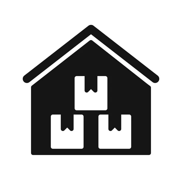 Lagerhaus Vektor Symbol Symbol Vektor Illustration Für Den Persönlichen Und — Stockvektor