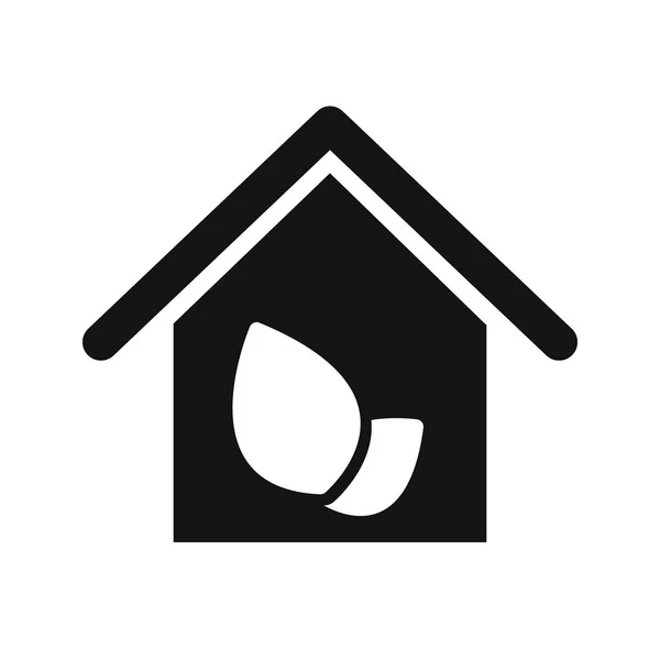 Eco House Vektor Symbol Zeichen Symbol Vektor Illustration Für Den — Stockvektor