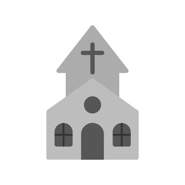 Ilustracja Wektorowa Ikona Kościoła Wektor Ikona Znak Użytku Osobistego Komercyjnego — Wektor stockowy