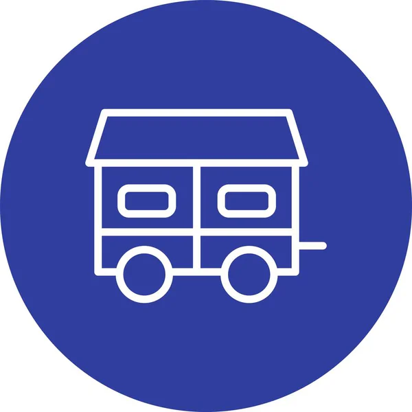 Mobile Haus Vektor Icon Zeichen Icon Vektor Illustration Für Den — Stockvektor