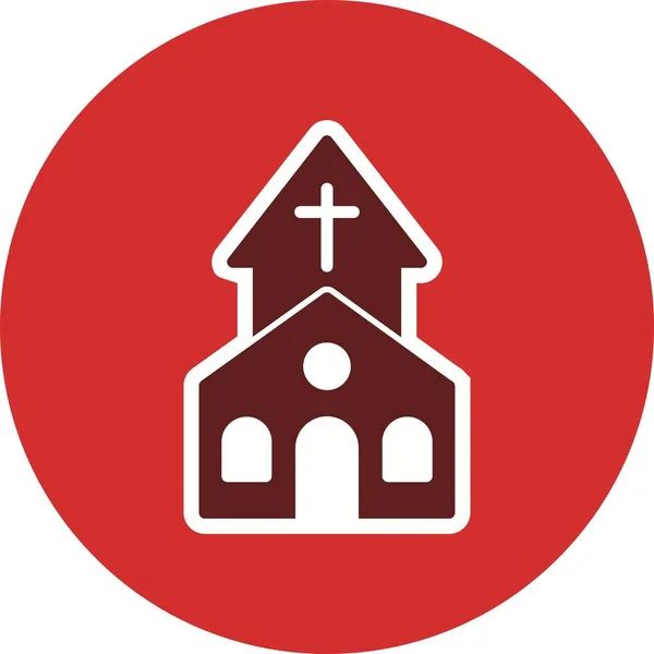 Icono Vector Iglesia Icono Signo Icono Vector Ilustración Para Uso — Vector de stock