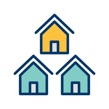 Mahalle vektör simge işareti simge vektör çizim kişisel ve ticari kullanım için..