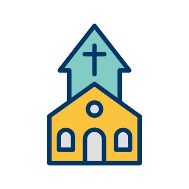 Kilise vektör simge işareti simge vektör çizim kişisel ve ticari kullanım için..