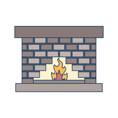 Yangın yeri vektör simge işareti simge vektör çizim kişisel ve ticari kullanım için..