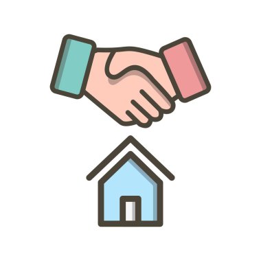 House anlaşma vektör simge işareti simge vektör çizim kişisel ve ticari kullanım için..