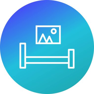 Yatak Oda vektör simge işareti simge vektör çizim kişisel ve ticari kullanım için..