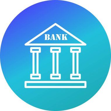 Banka vektör simge işareti simge vektör çizim kişisel ve ticari kullanım için..