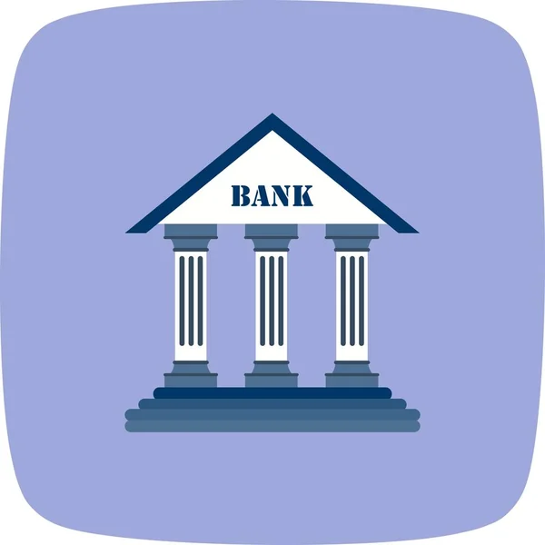 Bank Vektor Ikonen Logga Ikonen Vektorillustration För Personligt Och Kommersiellt — Stock vektor