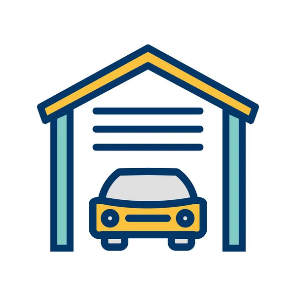 Ilustração Vetor Ícone Sinal Vetor Vetor Garagem Para Uso Pessoal —  Vetores de Stock