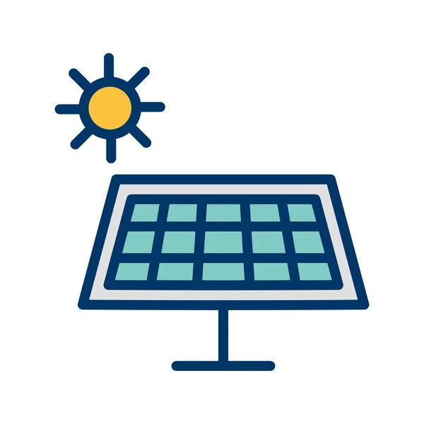 Icono Del Icono Del Vector Energía Solar Ilustración Del Vector — Vector de stock