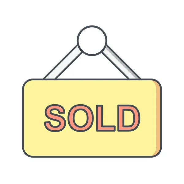 Sold Vector Icon Sign Icon Vector Illustration Personal Commercial Use — Stock Vector