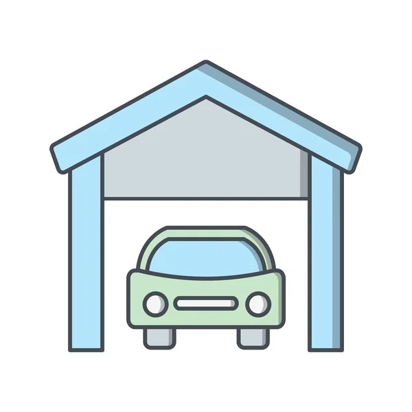 Illustration Vectorielle Icône Signe Icône Garage Pour Usage Personnel Commercial — Image vectorielle