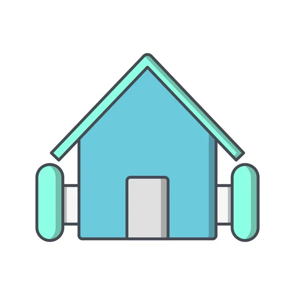 Boerderij Huis Vector Icon Signaal Pictogram Vectorillustratie Voor Persoonlijk Commercieel — Stockvector