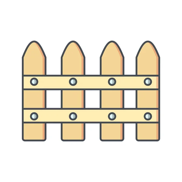 Zaun Vektor Symbol Symbol Vektor Illustration Für Den Persönlichen Und — Stockvektor