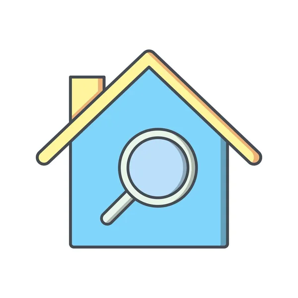 Eigenschap Search Vector Icon Teken Icon Vectorillustratie Voor Persoonlijk Commercieel — Stockvector