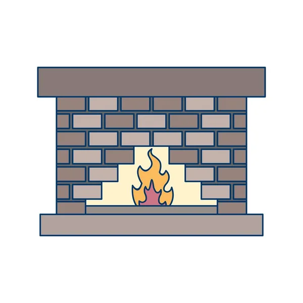 Fire Place Vector Icon Sign Icon Vector Illustration Personal Commercial — Stock Vector