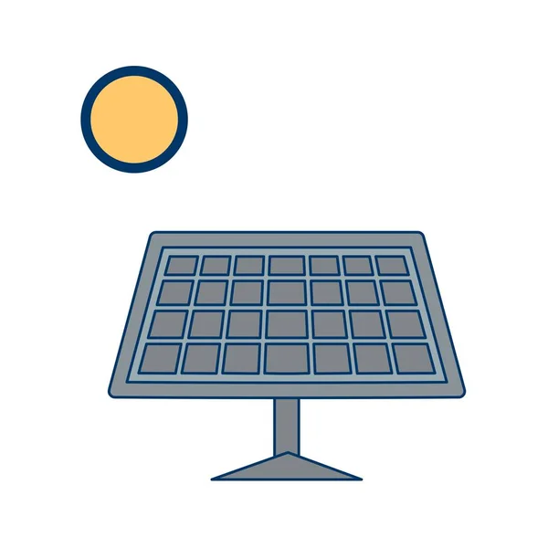 Icono Del Icono Del Vector Energía Solar Ilustración Del Vector — Vector de stock