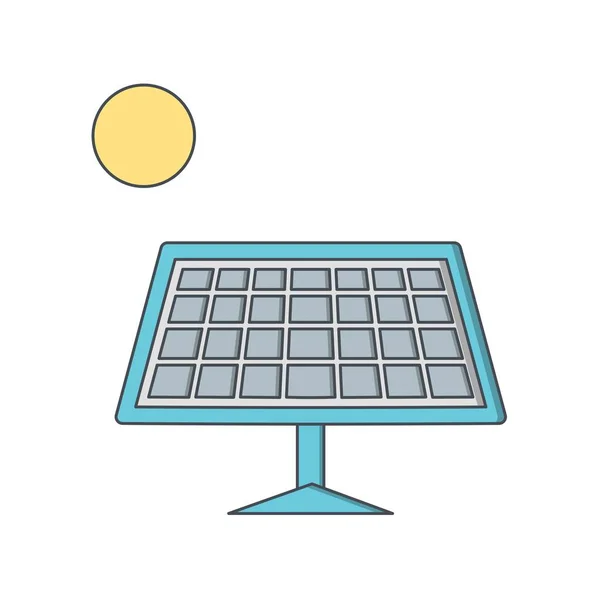 Ilustração Vetor Ícone Sinal Ícone Vetor Energia Solar Para Uso — Vetor de Stock