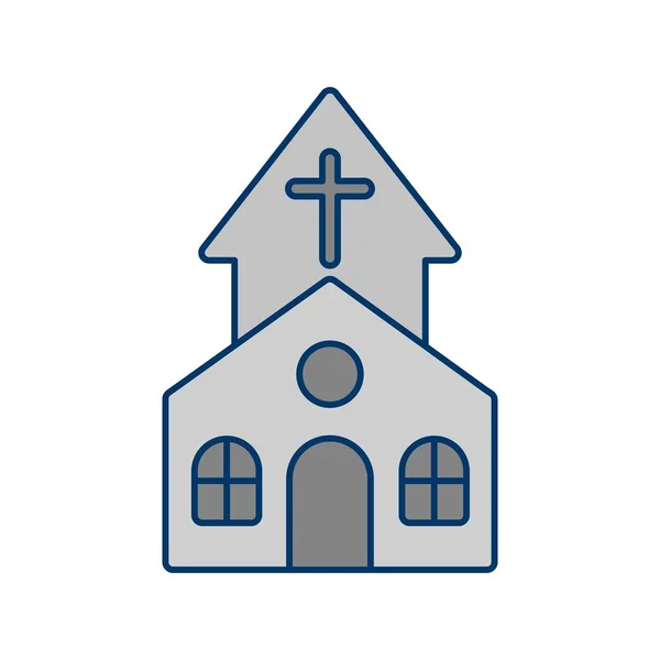 Illustration Vectorielle Icône Signe Icône Église Pour Usage Personnel Commercial — Image vectorielle