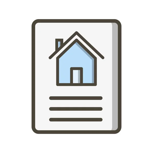 Illustration Vectorielle Icône Signe Icône Document Maison Pour Usage Personnel — Image vectorielle