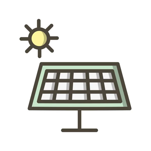 Ilustração Vetor Ícone Sinal Ícone Vetor Energia Solar Para Uso — Vetor de Stock