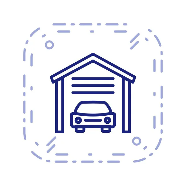 Garage Vector Icon Signaal Pictogram Vectorillustratie Voor Persoonlijk Commercieel Gebruik — Stockvector