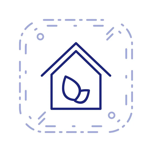 Eco House Vektor Symbol Zeichen Symbol Vektor Illustration Für Den — Stockvektor