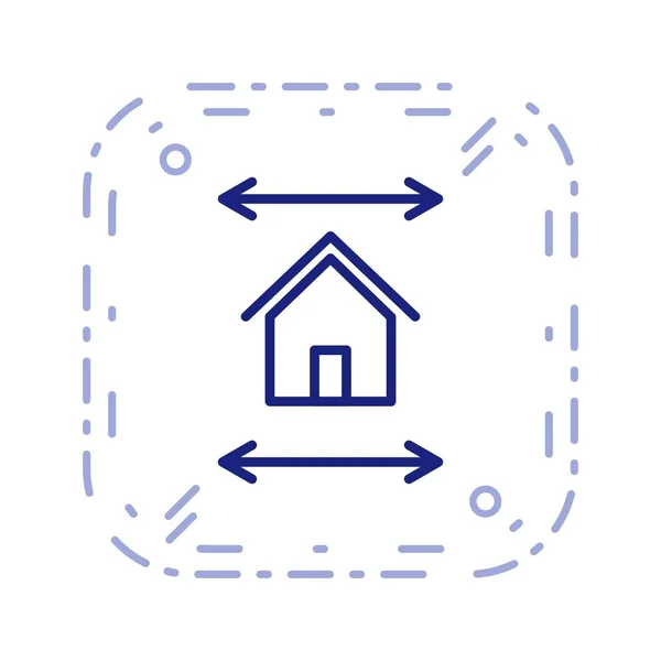 Immobilien Blaupause Vektor Symbol Zeichen Symbol Vektor Illustration Für Den — Stockvektor